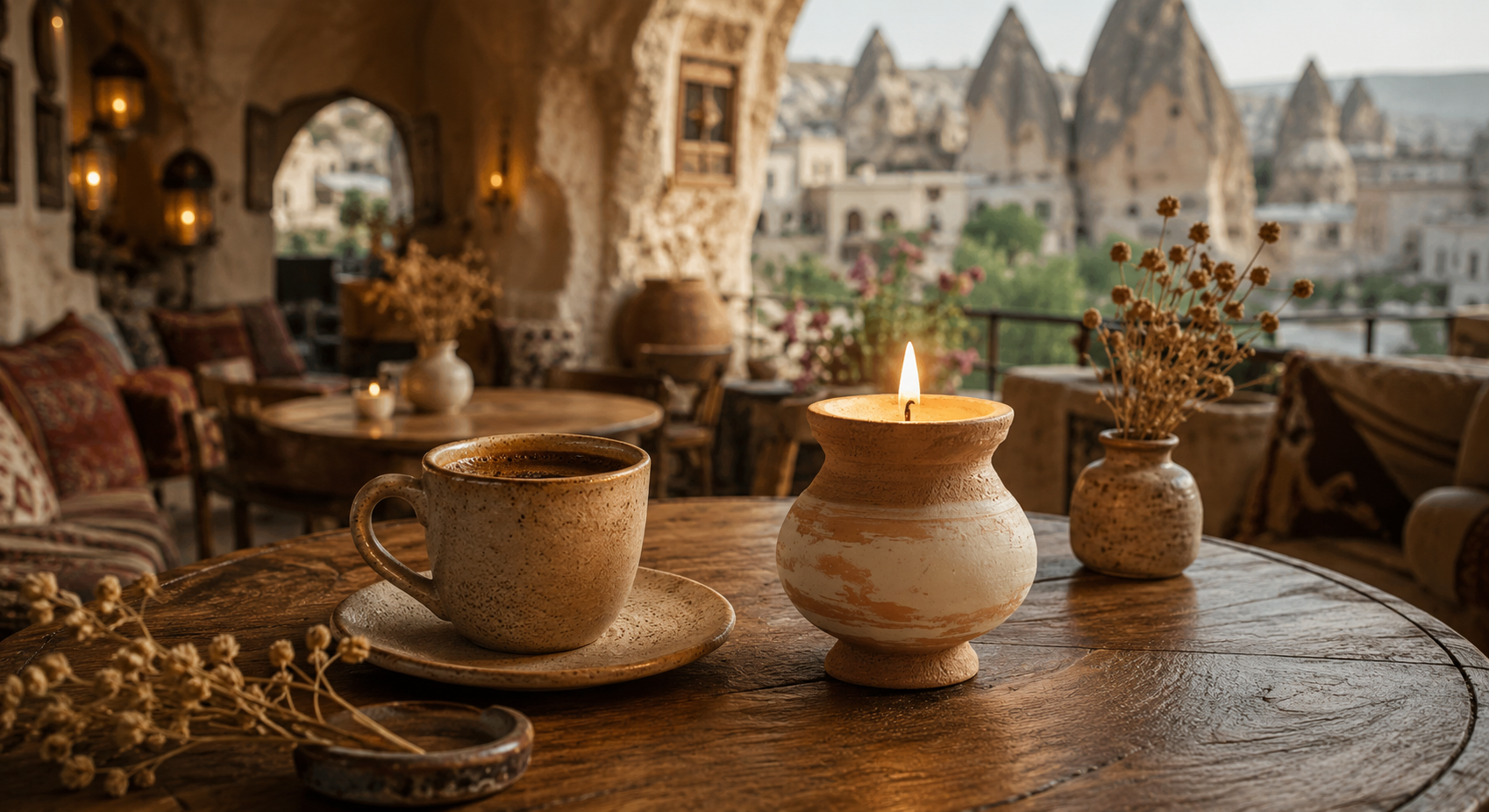 Coffee candle atmosphere